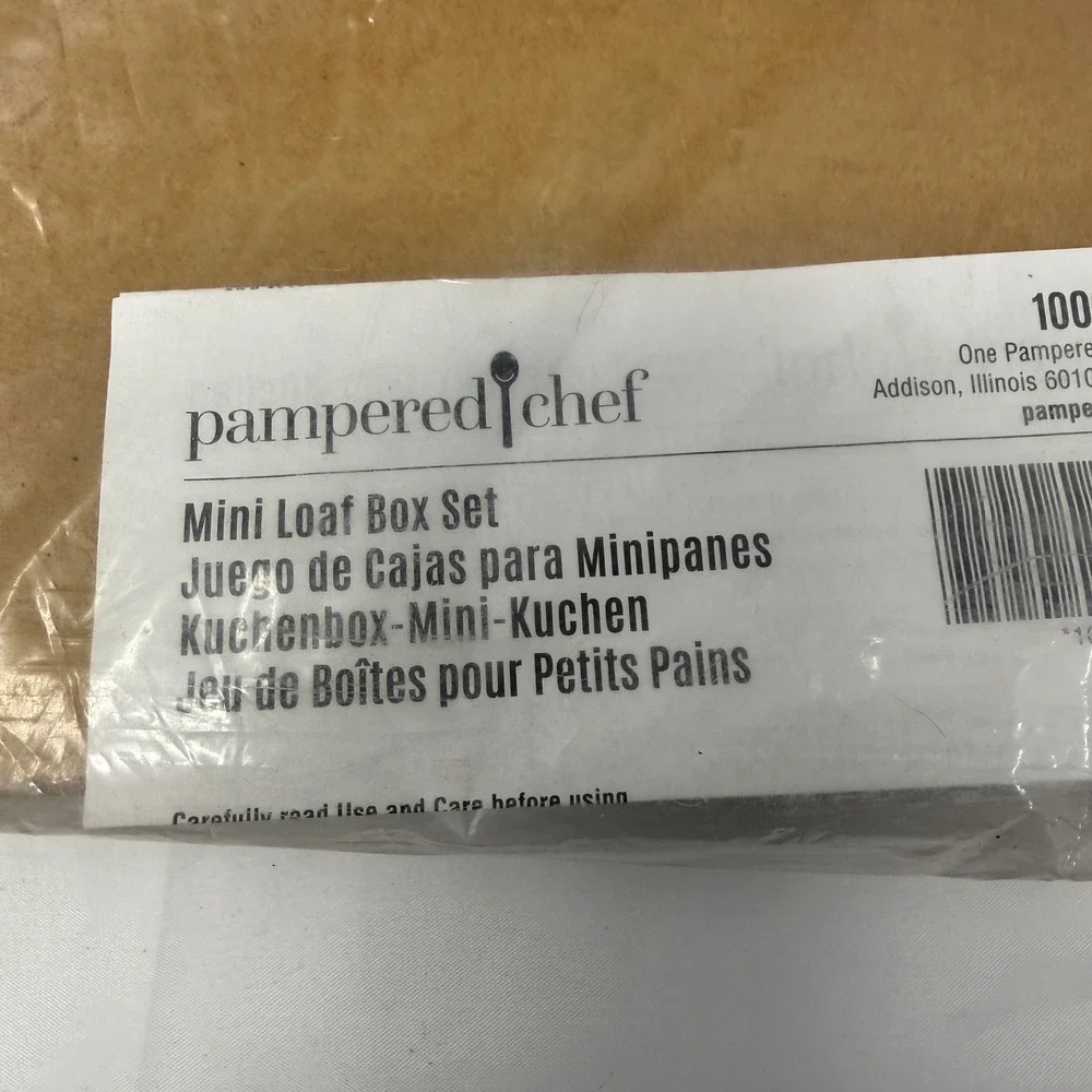 Pampered Chef Silicone snack maker tart Tins and Gift Box Set 100026